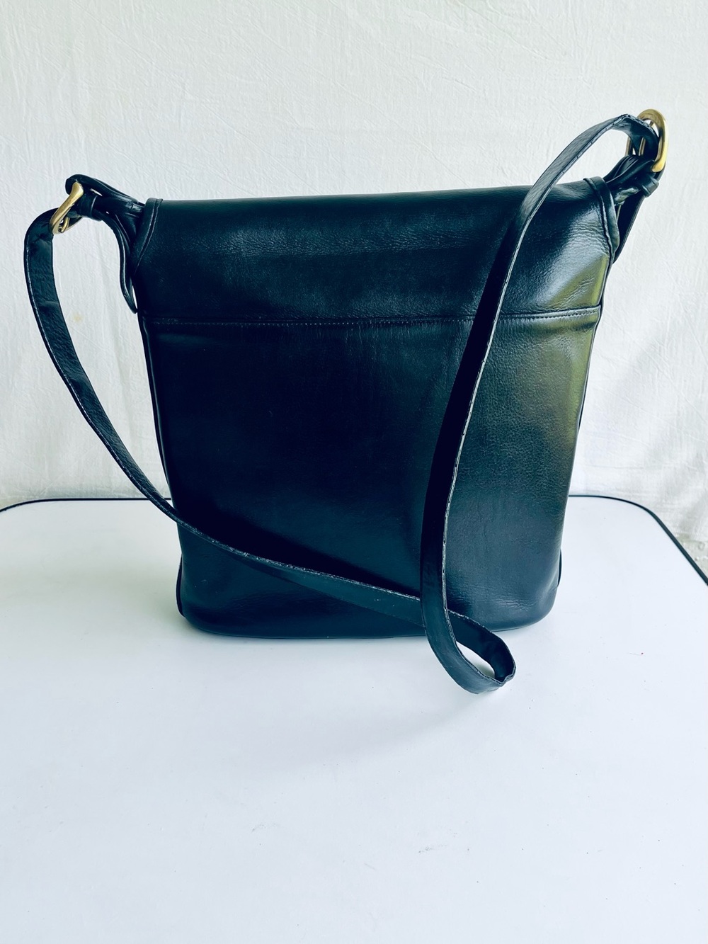 VINTAGE COACH 4115 WHITNEY BLACK LEATHER CROSSBODY DUFFLE  BAG - Picture 13 of 13